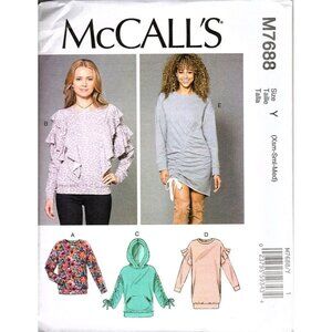 McCall's M7688 Misses XS to M Ruched Tops and Dresses Uncut Sewing Pattern New